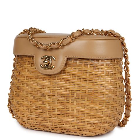 chanel wicker basket bag|chanel lambskin bag.